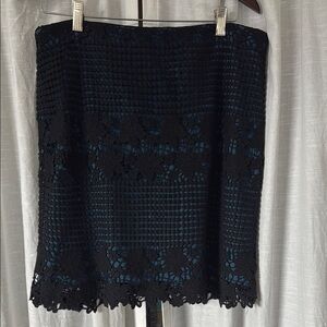 LOFT Blue Mini Pencil Skirt for Work